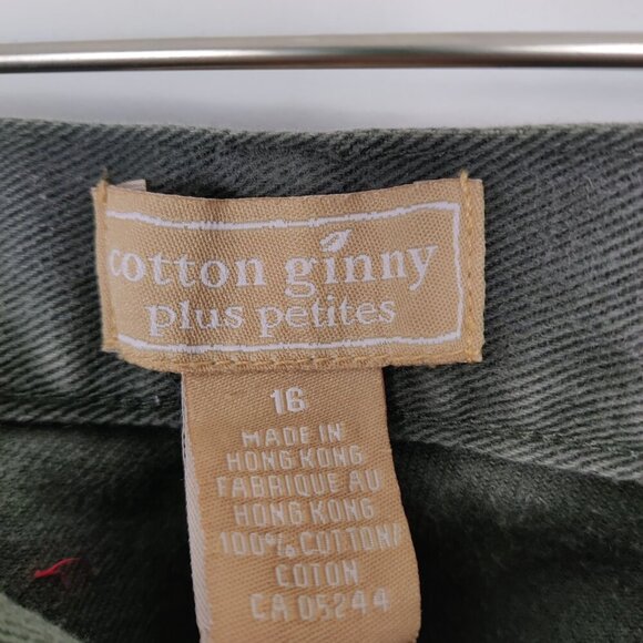 Cotton Ginny Plus Petites Women's Pants Size 16 Gray Cotton High Waist Mom Style - Picture 3 of 11